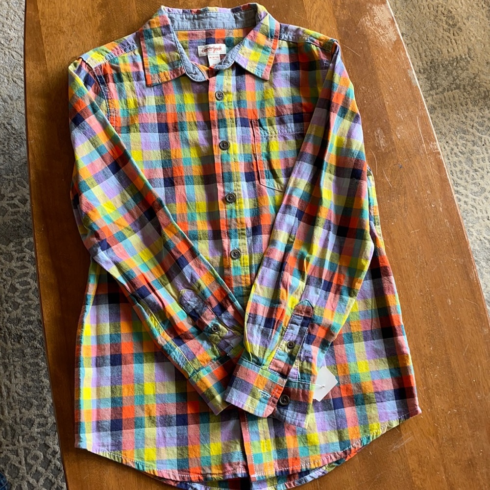 New Cat & Jack button down shirt, boys size M (8-10)